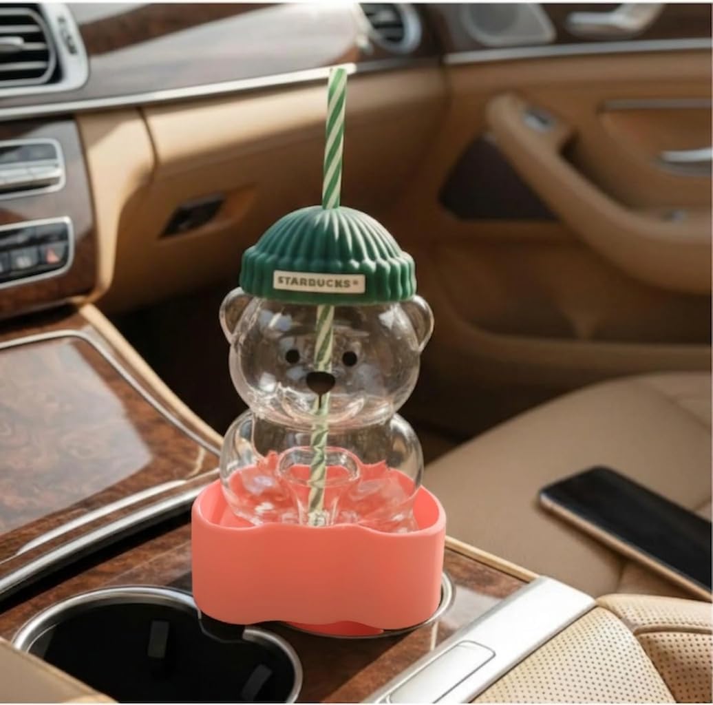 Bear Cup Holder for Car (Oak Wood) image 5