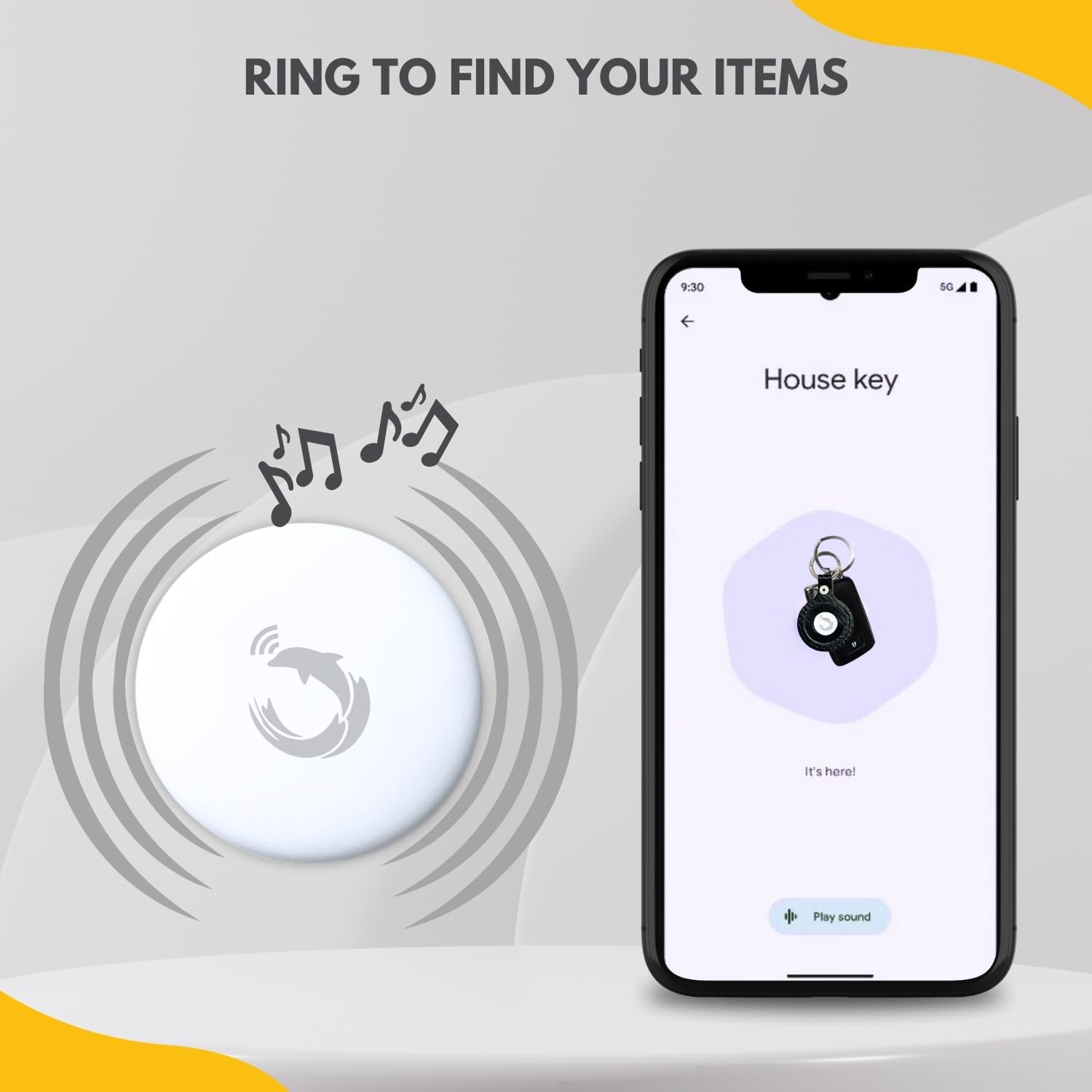 Rex Tag [Pakiet 4] Android Bluetooth Tracker, Autoryzowany Wyszukiwarka Kluczy Google, Tracker bagażu, Lokalizator przedmiotów do kluczy, bagażu, plecaka, zwierząt domowych, kompatybilny z Google Find