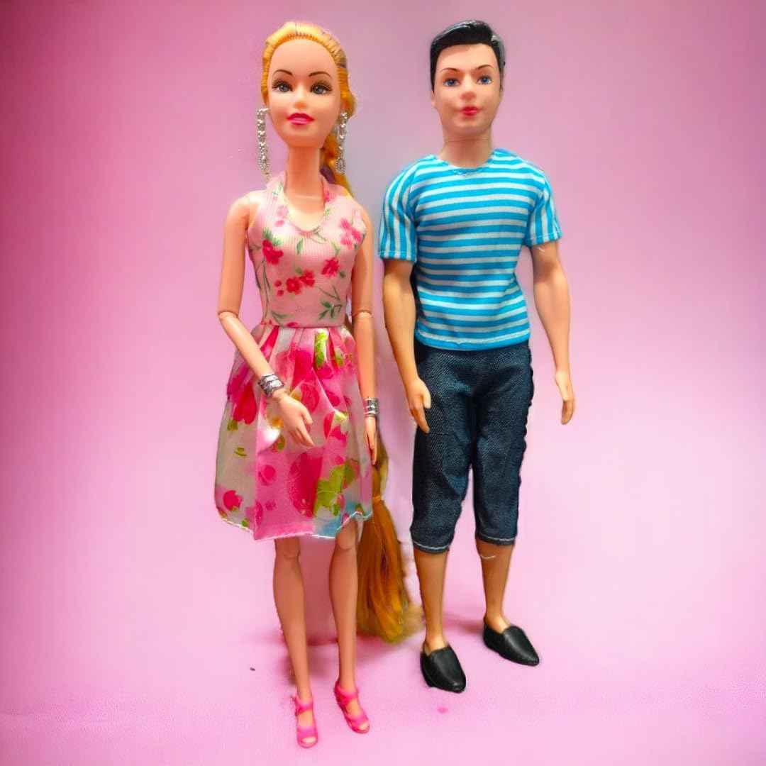 Cri8Hub Beautiful Boy and Girl Doll Set. Multi Colors Couple Fashion Doll Lovely Couple Doll with Folding Hands & Lags Big for Little Princess/Girls Kids(Couple Doll for Girls) (B0CYY5K869) Amazon Price History, Amazon Price Tracker