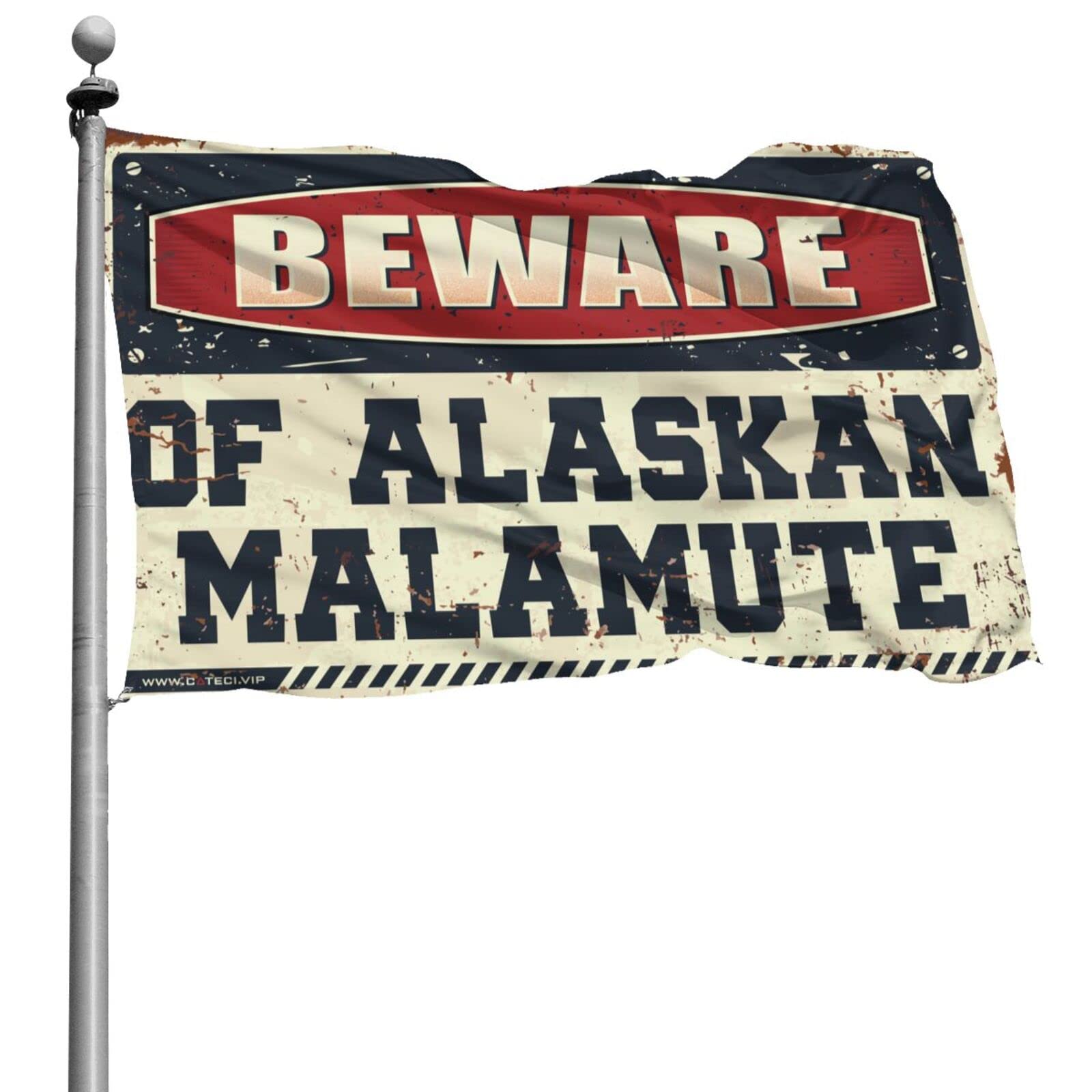 Drapeau Malamute d'Alaska xxl décoration murale chambre homme 152x244