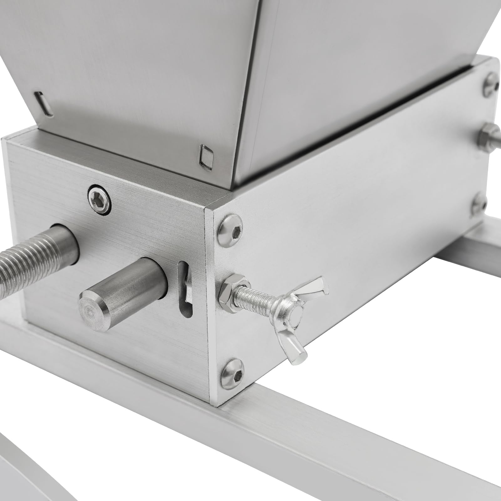 Manuelle Getreidemühle mit Handkurbel -4L Schrotmühle, Großes Trichterdesign, Einstellbarer Walzenspalt 0-2.5 mm, Haferquetsche, Ideal zum Mahlen von Getreide, Hafer und Trockenfutter