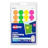 Avery Print or Write Round Color Coding Label