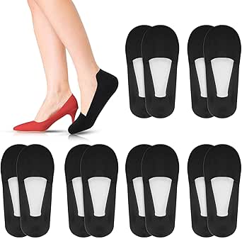 JNGSA No Show Socks For Women Cotton Cushion Footies Liner Non Slip Silicone Socks Summer Breathable Socks - Foto 7