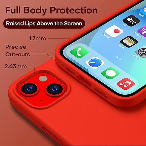 Miniatura 6 de CellEver Funda de silicona ultra duradera para iPhone 13, protección de grado militar 3 capas y doble revestimiento ajuste delgado a prueba de