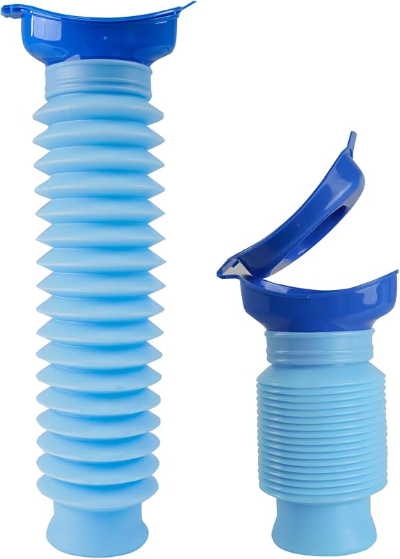 Botellas para orinar para hombres,Orinal portátil para hombres,Botella de orina plegable 750ML | Urinarios de auto para hombres y mujeres, botella de urinario de emergencia, inodoro de bolsillo retráctil para viajes, camping, atascos de tráfico, viajes por carretera