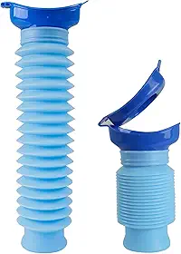 Mictório de emergência, mictório portátil retrátil para acampamento, vaso sanitário portátil para homens e mulheres unissex para viagem, engarrafamento e acampamento