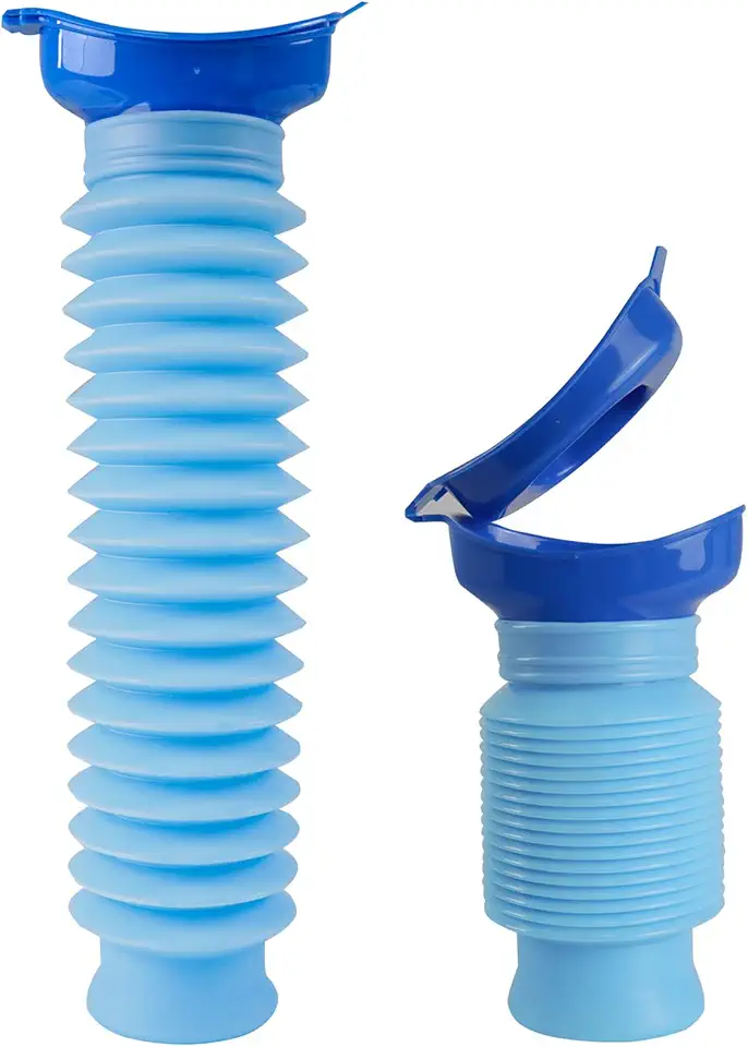 Mictório de emergência, mictório portátil retrátil para acampamento, vaso sanitário portátil para homens e mulheres unissex para viagem, engarrafamento e acampamento