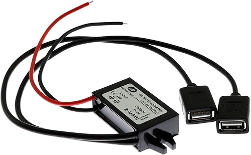 Miniatura 2 de E-Outstanding Módulo convertidor de CC de 12 V a 5 V 3 A 15 W regulador reductor convertidor de corriente de coche con doble cable USB DC Buck