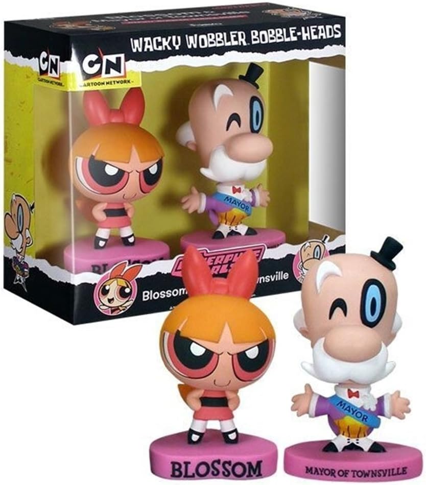 Wacky Wobbler Power Puff Girls BLOSSOM & MAYOR - 2 bobble-heads PVC 13cm Funko