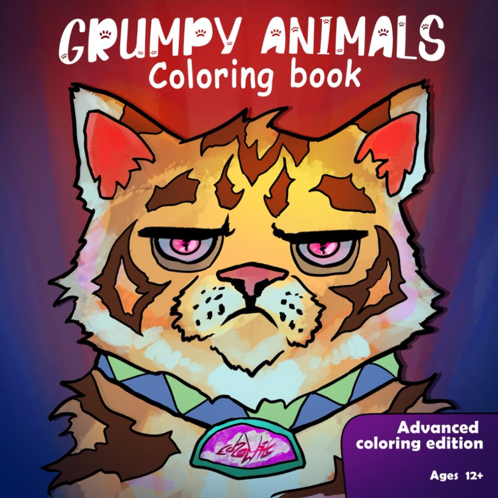 GRUMPY ANIMALS: Feeling grumpy ? Color it away !!