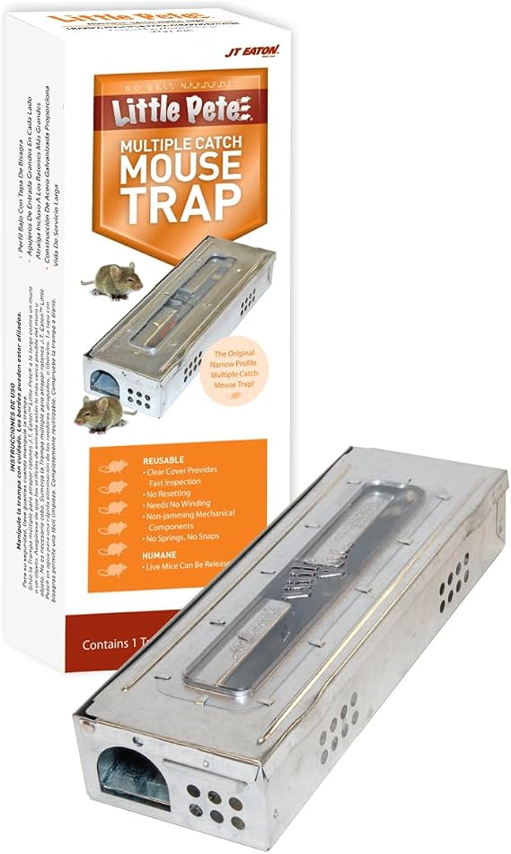 J T Eaton JT Eaton 428CL Mouse Trap with Clear Inspection Window, Pack of 1, N