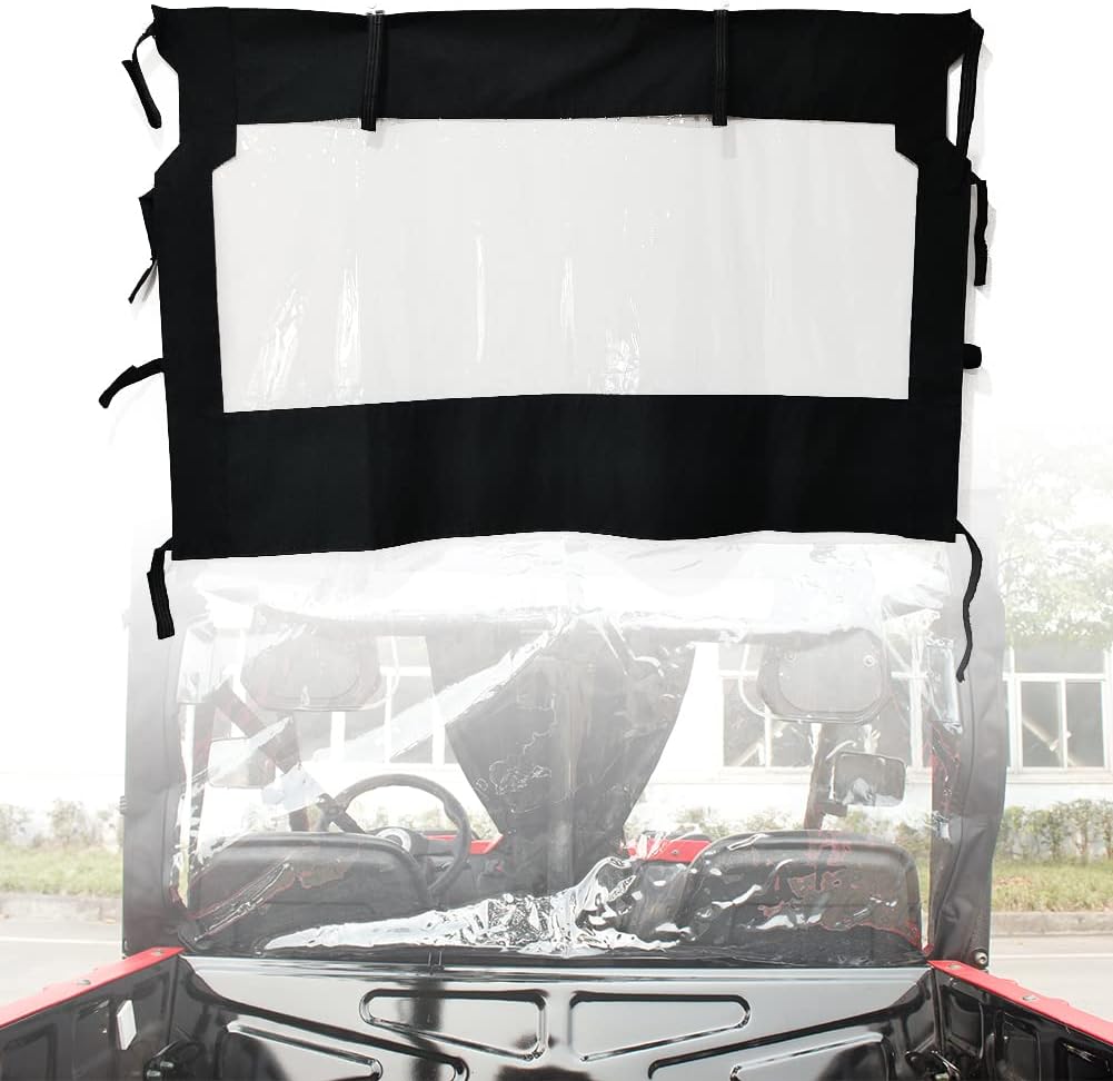Chikia Hisun UTV Clear Rear Soft Windshield Back Window Dust Panel