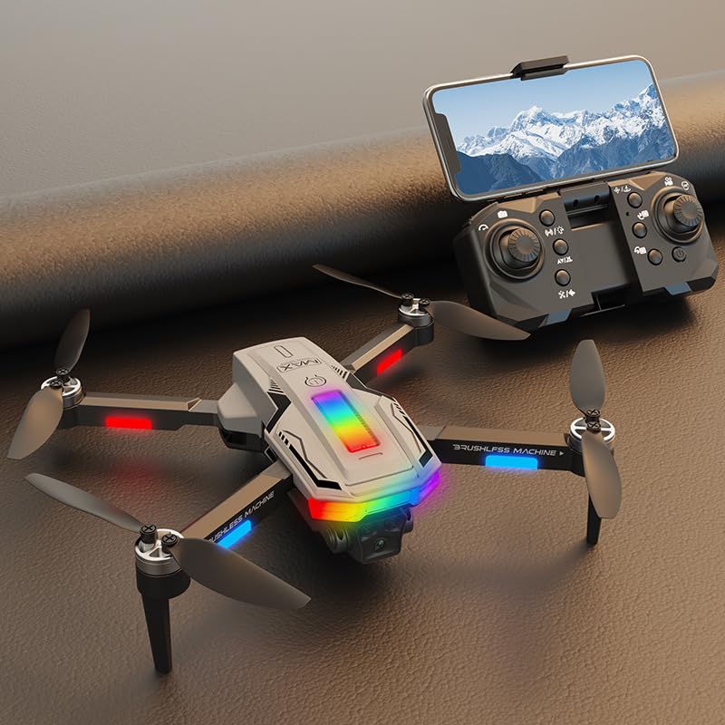 Drone con cámara 4K, dron para principiantes, dron para niños, cuadricóptero RC con 2 baterías, sensor de gravedad, modo flip, salida/aterrizaje con un botón, modo sin cabeza