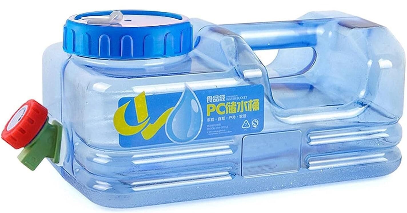 plastic water storage tank,Portable Water Tank, Camping Water Bucket5.5L Portable Outdoor Water Bucket with TapTravel Water Storage Container with HandleBPA Free Cube Water Carry Tank for (Size : 2PCS