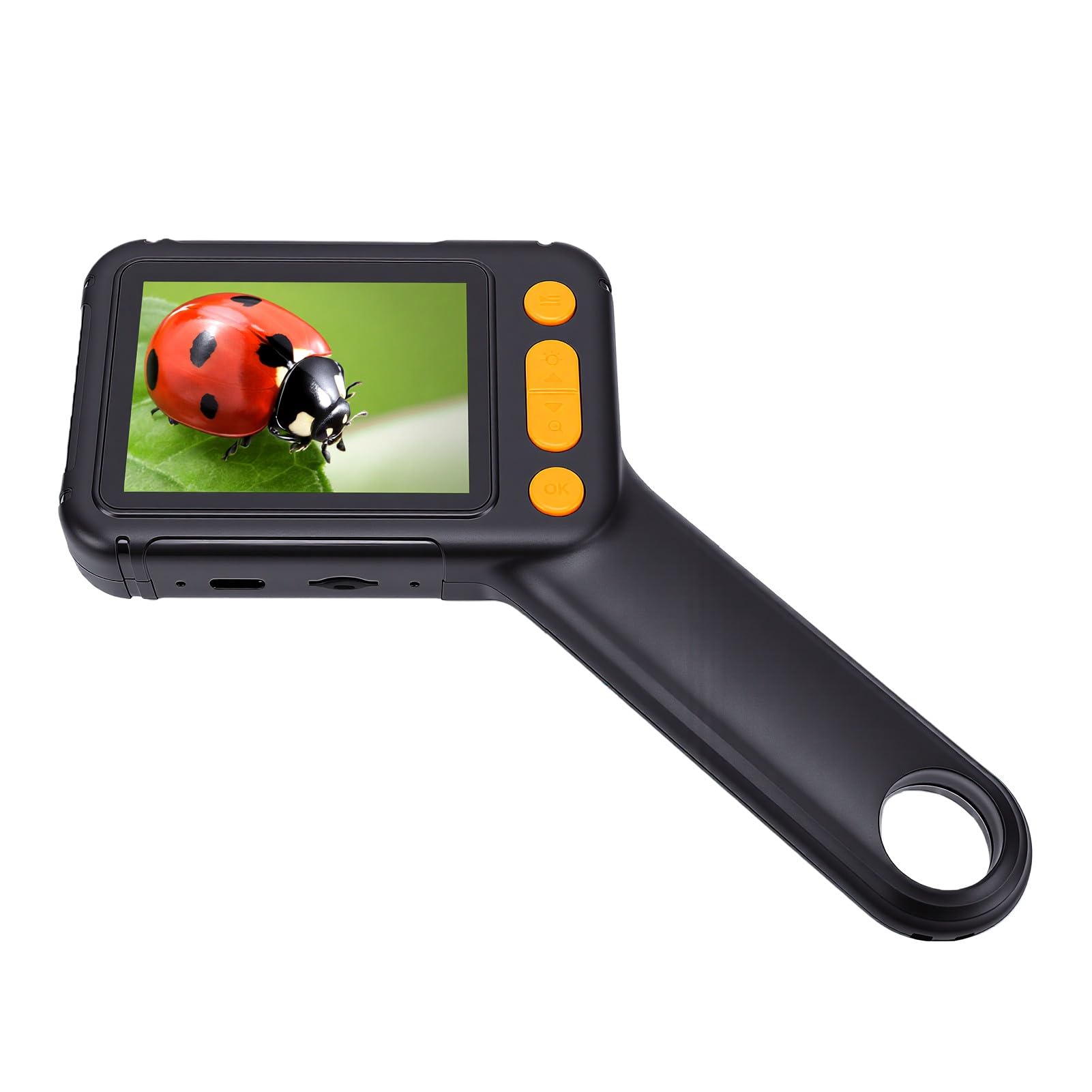 Goshyda Microscopio Digitale Portatile con Schermo da 2,8 Pollici, 8 Luci