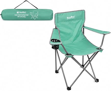 Camping Chair Folding Outdoor Garden Chair with Cup Holder & Carry Bag Lightweight Portable Festival Fishing Picnic Beach Camping Seat Blue 80 x 49 x 70cm Supports up to 110kg