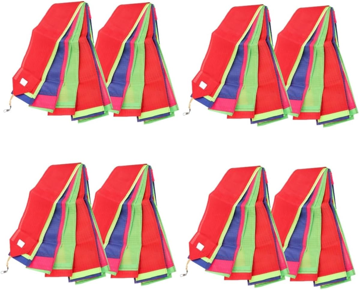 BESPORTBLE 8pcs Colorful Rainbow Kite Tail Streamer for Eye-catching Kite Flying Decoration for Accessories and Activities