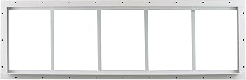 Shed Windows and More Transom Window 10 X 35 White Flush Mount Tempered Glass