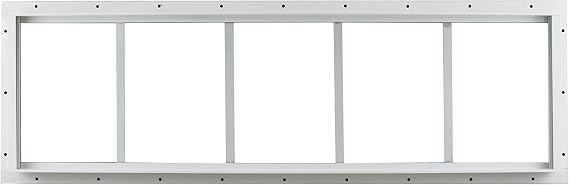 Shed Windows and More Transom Window 10 X 35 White Flush Mount Tempered Glass