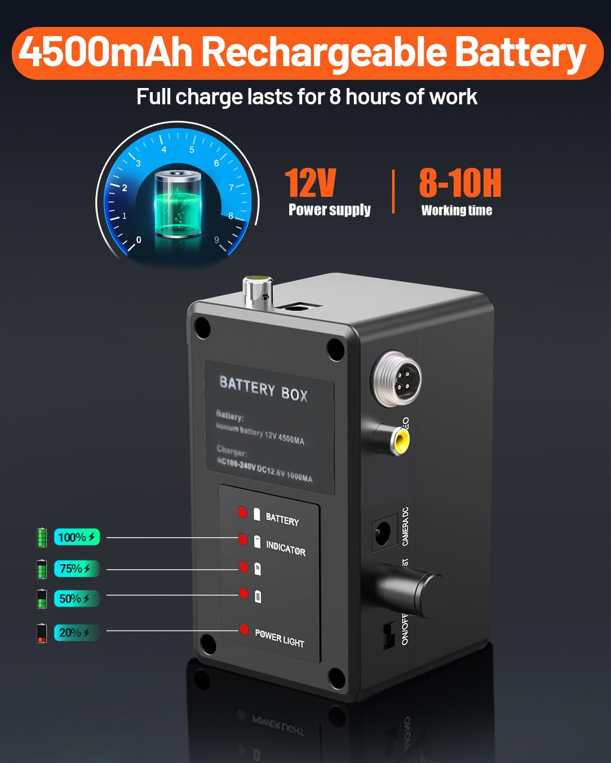 anysun - Cámara de alcantarillado con localizador, cámara de inspección de alcantarillado autonivelante de 200 pies con marcador de medidor y DVR, monitor HD de 9 pulgadas con 12 luces ajustables