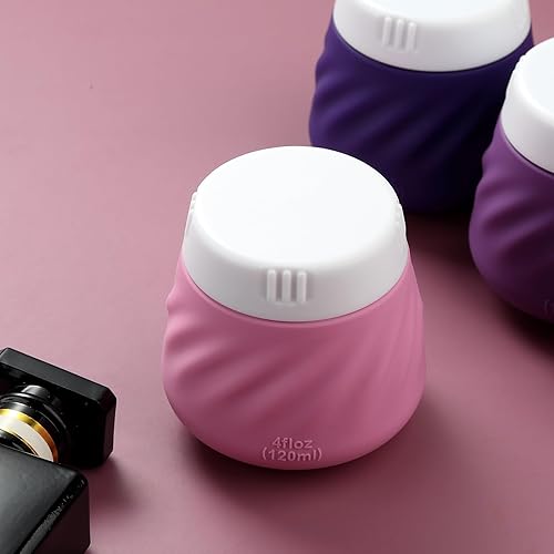 Vista 152 de Gemice Recipientes de viaje para artículos de aseo personal, tarros de crema de silicona aprobados por la TSA, tamaño de viaje con bolsa