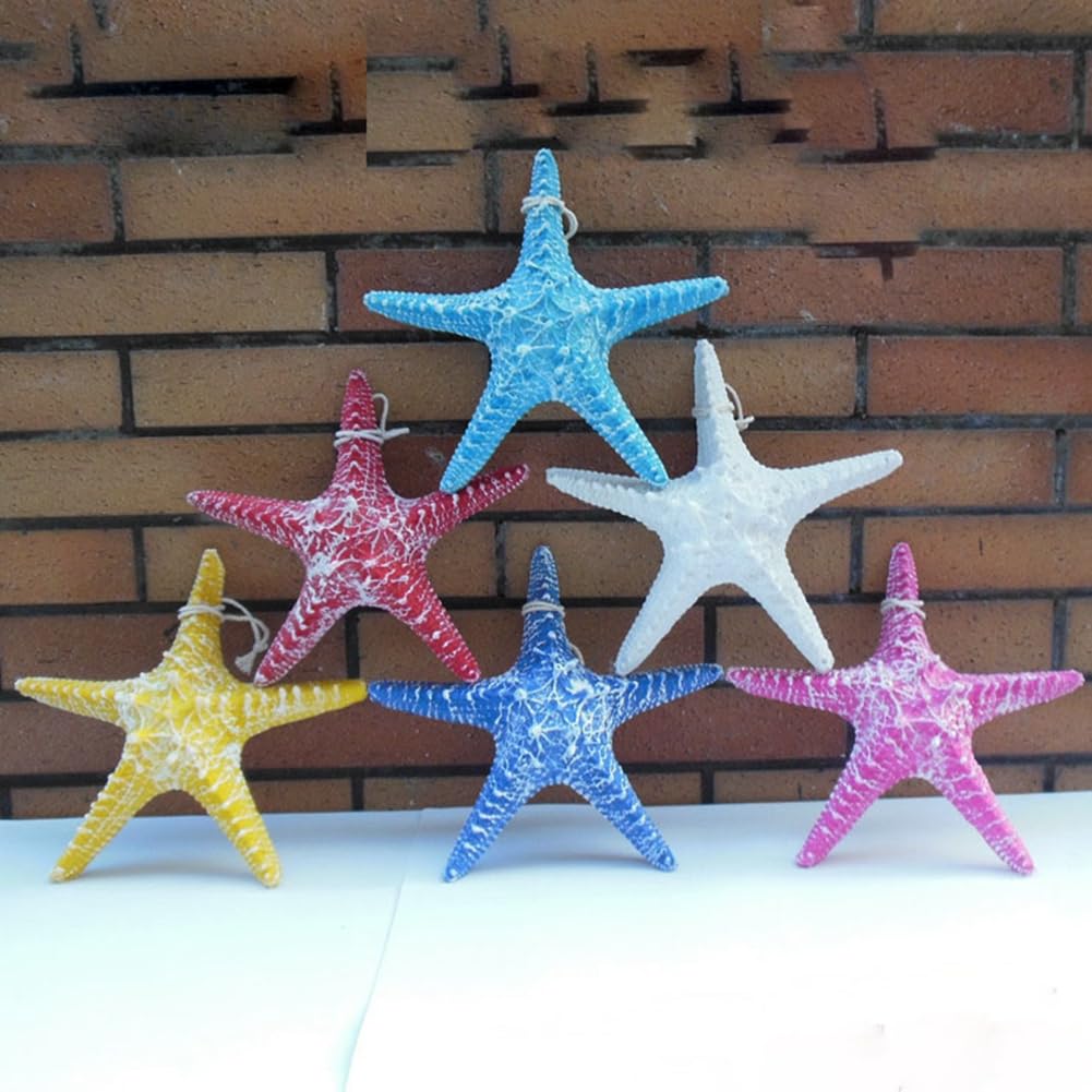 Hrlace Décoration en forme d'étoile de mer - 13 cm - En résine - Style méditerranéen - Décoration murale