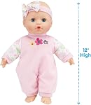 Kidoozie Sweetie Doll, Includes Diaper, Pajamas Headband and Bottle, Soft-Bodied, 12 inch Doll with Open and Close Eyes, Ages 12 Months and up (G02565)