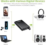 LiNKFOR Professional 16-300Ω Headphone Amplifier Portable Headphone Volume Amplifier Rechargeble Headphone Amp Desktop Amp with 3.5mm Jack & A Gain Switch for MP3 MP4 Phones and Computers etc