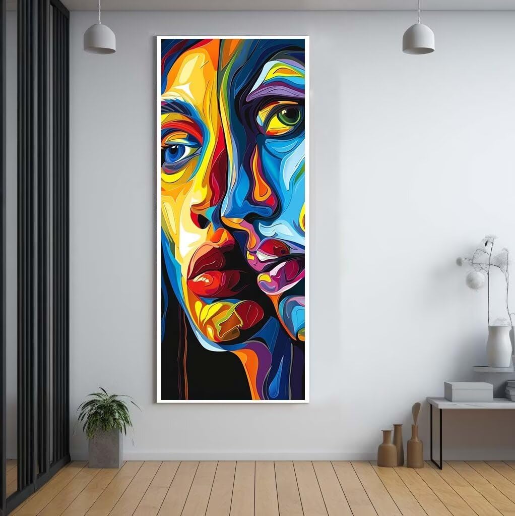 Diamond painting face à face full square strass carrés complets 60x150cm - 8