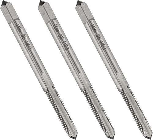 TOP-VIGOR 3 unids 10-32 UNF recto flauta grifo con tolerancia H2, acero de alta velocidad sin recubrimiento mano derecha rosca grifo para hacer