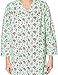 Casual Nights Women's Floral Snap Front Flannel Duster Long Sleeve Lounger Dress - Green Floral - Large