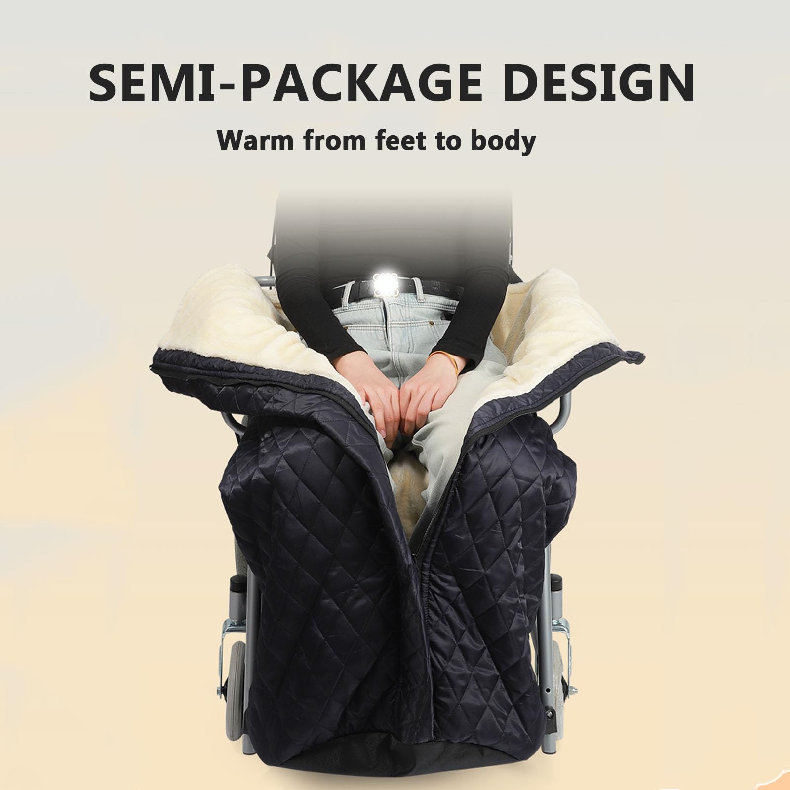 Manta térmica de viaje para invierno, diseño envuelto en silla de ruedas, poncho impermeable para mantenerse caliente en interiores y exteriores