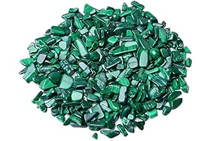 Malachite Tumbled Chips Stone: Polished, Irregular, Healing Crystals