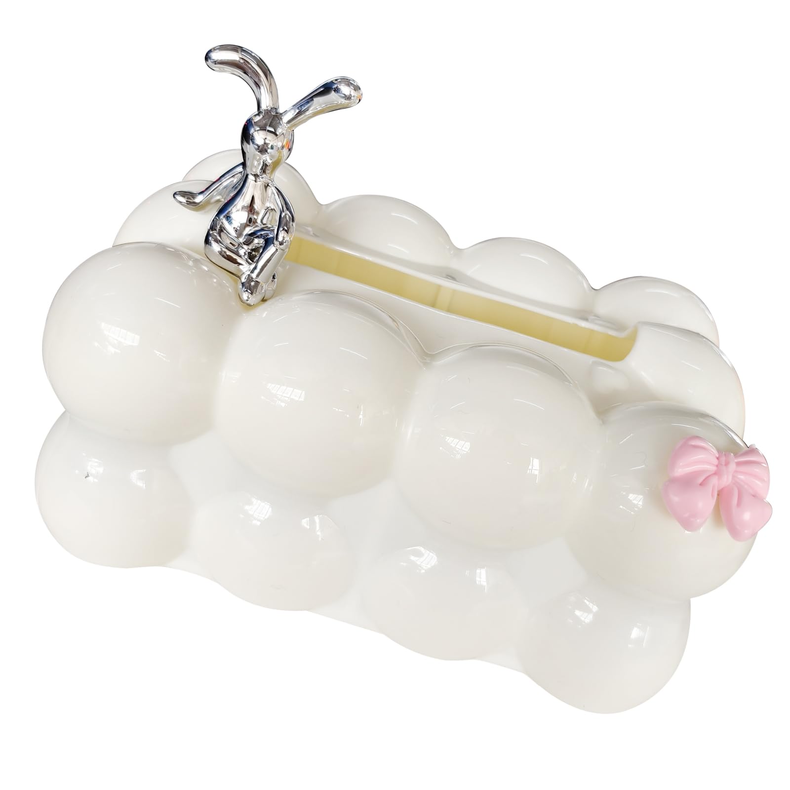 Endearing Rabbits Design Tissue Box for Home or Use Construction Child Friendly and Decorative Adorable Rabbits Design