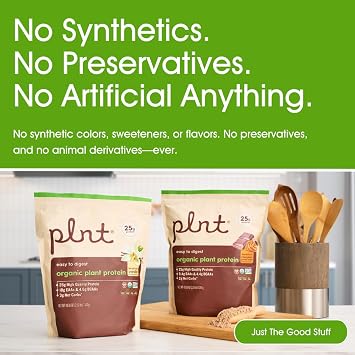 Organic Plant Protein Powder a Vanilla a 2.51 lbs./30 Servings