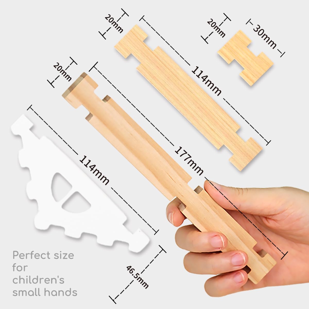 Jovi-mindly?Notchies 96 PCS Wooden Blocks Wooden Toys with Storage Bag, Preschool Learning Toys Wood Blocks Building for Kids Ages 4-8 Creative Construction Game,FSC Certified,Graduate Gifts