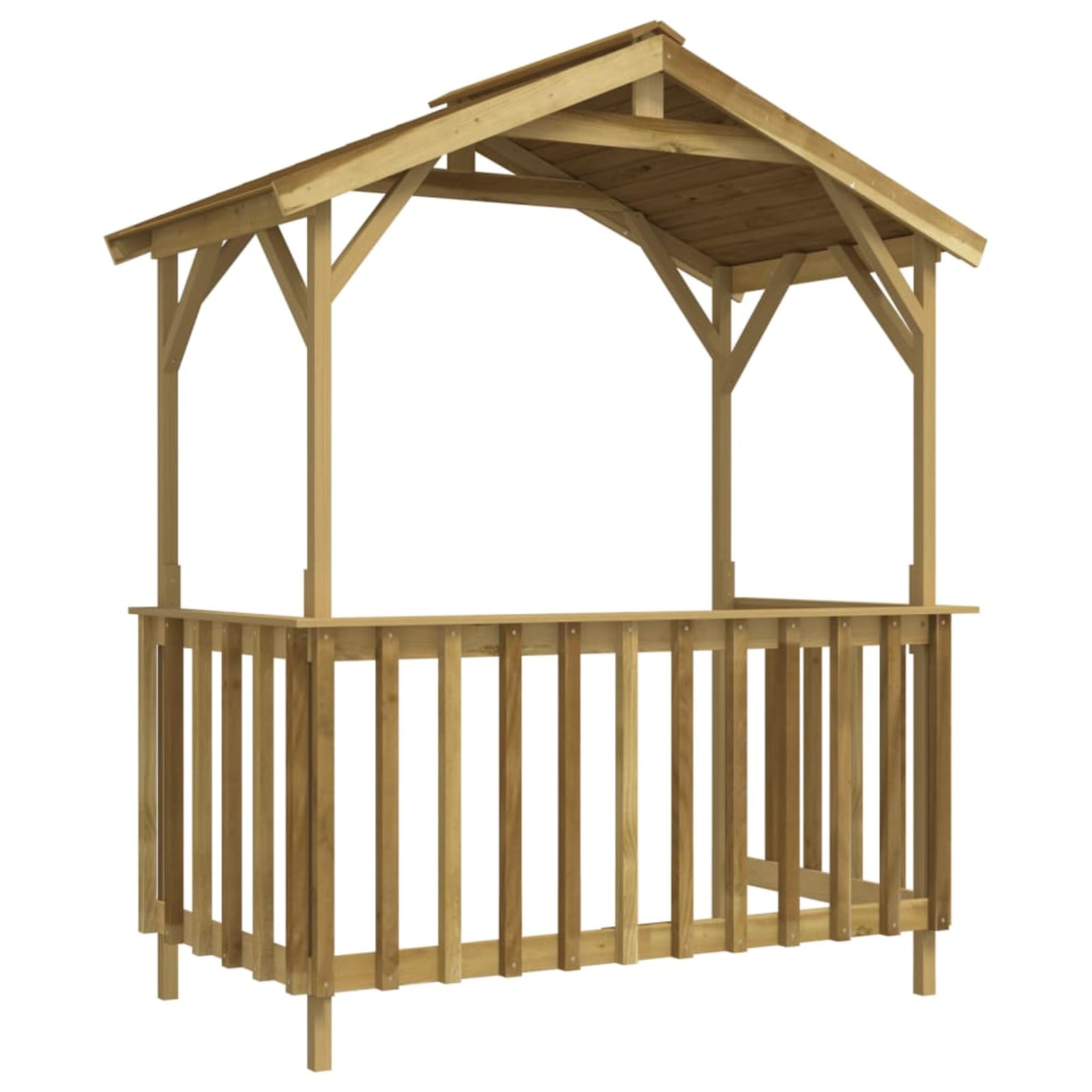 Cobertizo de Barbacoa Madera Pino impregnada 163,5x93x210 cm