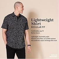 Vista 2 de Tienda Essentials - Camisa para hombre, manga corta, de ajuste regular, estampada