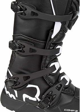 Fox Racing Bota de motocross unissex infantil COMP 3, preta