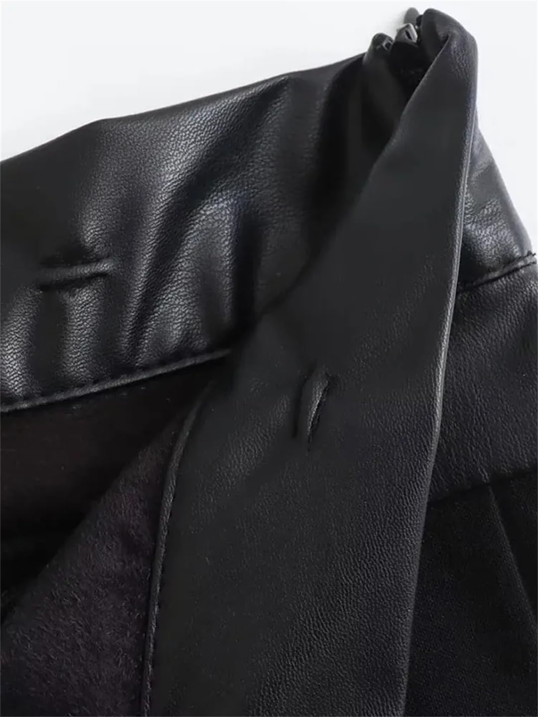 Women All Season Faux Leather Splicing Pleated Mini Skirts Slim Office Skirts Streetwear Short Skort Skirts