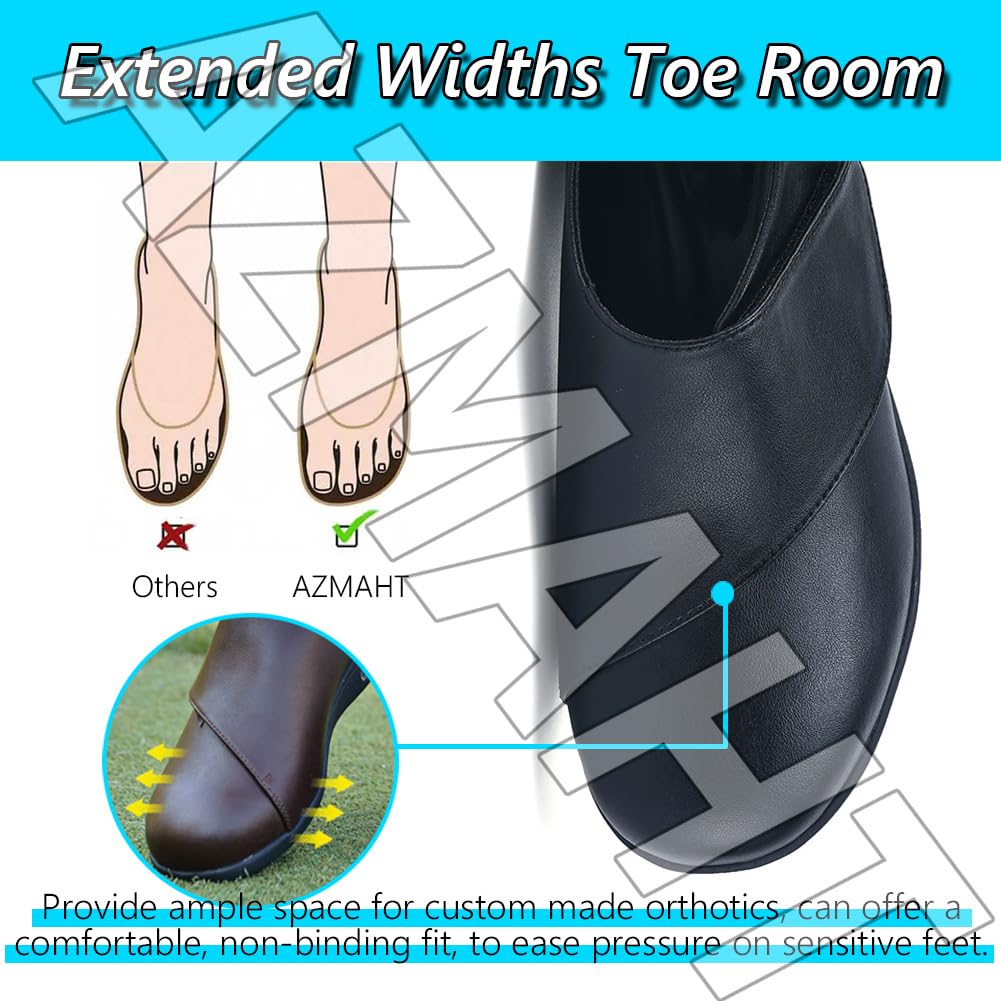 AZMAHT Chaussure Pied Large Femme Sandales De Marche