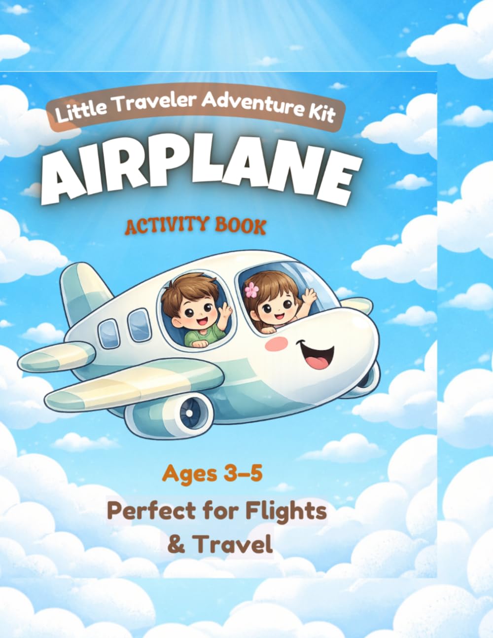 Airplane Activity Book for Kids: Fun Travel Activities for Kids Ages 3-5 : Coloring, Games & Learning