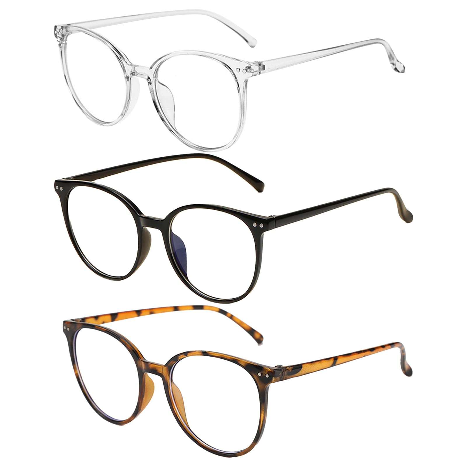 Nadiaen 3 Pieces Blue Light Glasses Men,Blue Light Glasses Womens,Computer Glasses Blue Light Blocking,Blue Light Blocking Computer Glasses Blue Light Glasses for Women,for Women & Men