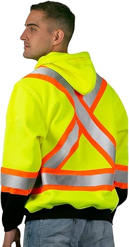 JORESTECH Suéter de seguridad de alta visibilidad  Dos tonos reflectantes X en la espalda  ANSIISEACSA Z96