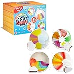 4 x Large Special Effect Bath Bombs Gift Set, Cloud Rainbow, Rocket, Moon & Star Fizzers, Ideal Birthday Present for Children, Montessori Bath Toy, Value Party Bag Fillers, Moisturising for Dry Skin