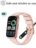 Vista 3 de [Paquete de 2] para AKUMAKA CS5 Multi impermeable Fitness Tracker Watch Cable de carga USB magnético, cargador de cable de 2 pines para reloj