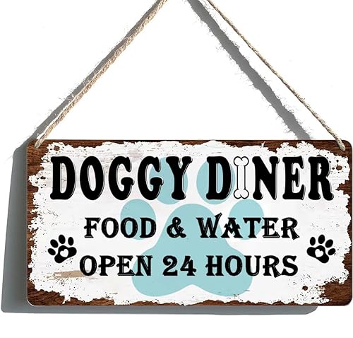 Funny Dog Food Sign Doggy Diner Signs Home Pet Room