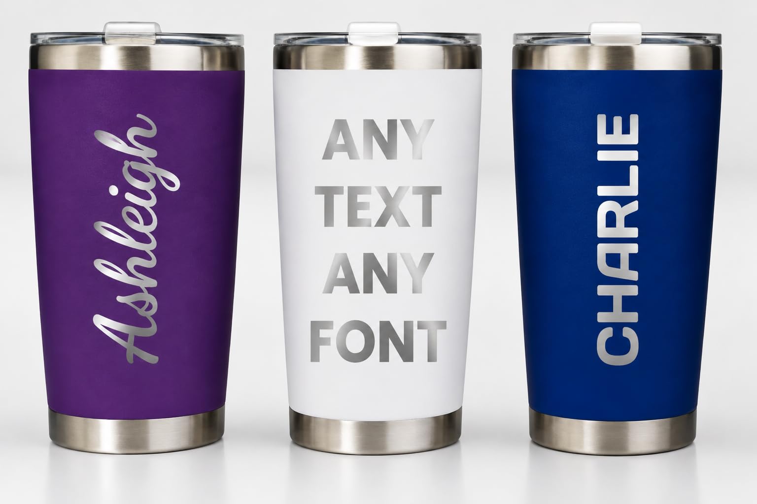 Personalised Travel Mug 500ml – Custom Engraved Tumbler, Insulated Coffee Cup Gift for Him or Her, Teacher Gift, Sports Team Mug (White)
