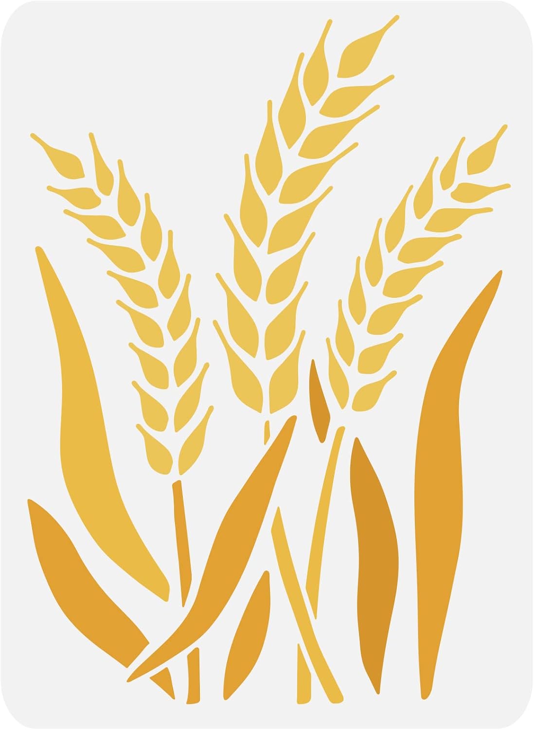 FINGERINSPIRE Wheat Stencil 11.7x8.3 inch Wheat Stalk Stencil Plastic Wheat Painting Stencil Reusable Wheat Pattern Stencils for Painting on Wood, Floor, Wall and Tile