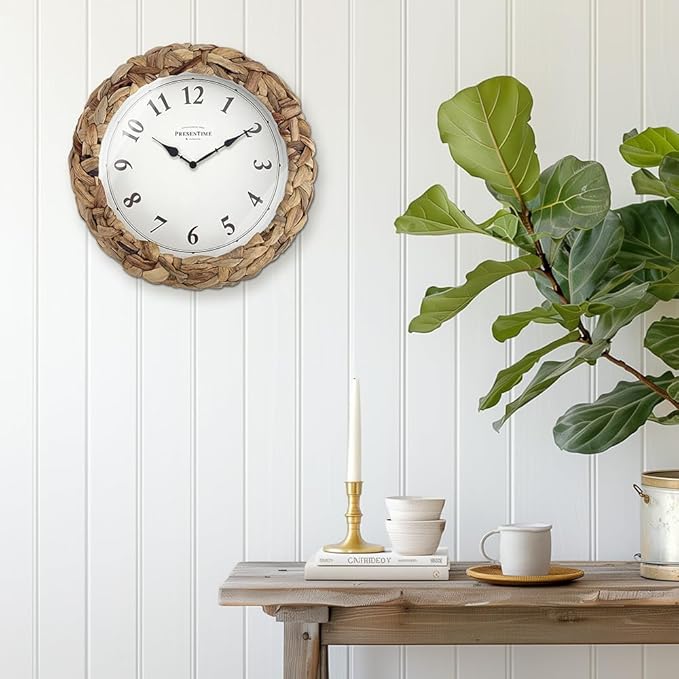 Reloj de Pared Presentime & Co 10.5 pulgadas Natural Woven miniatura 2